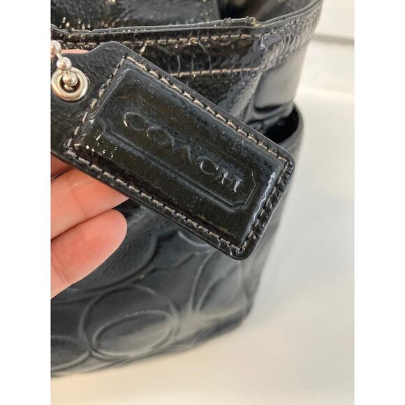 COACH F19462 LARGE PATTON LEATHER SIGNATURE SHOULDER BAG - Picture 9 of 16